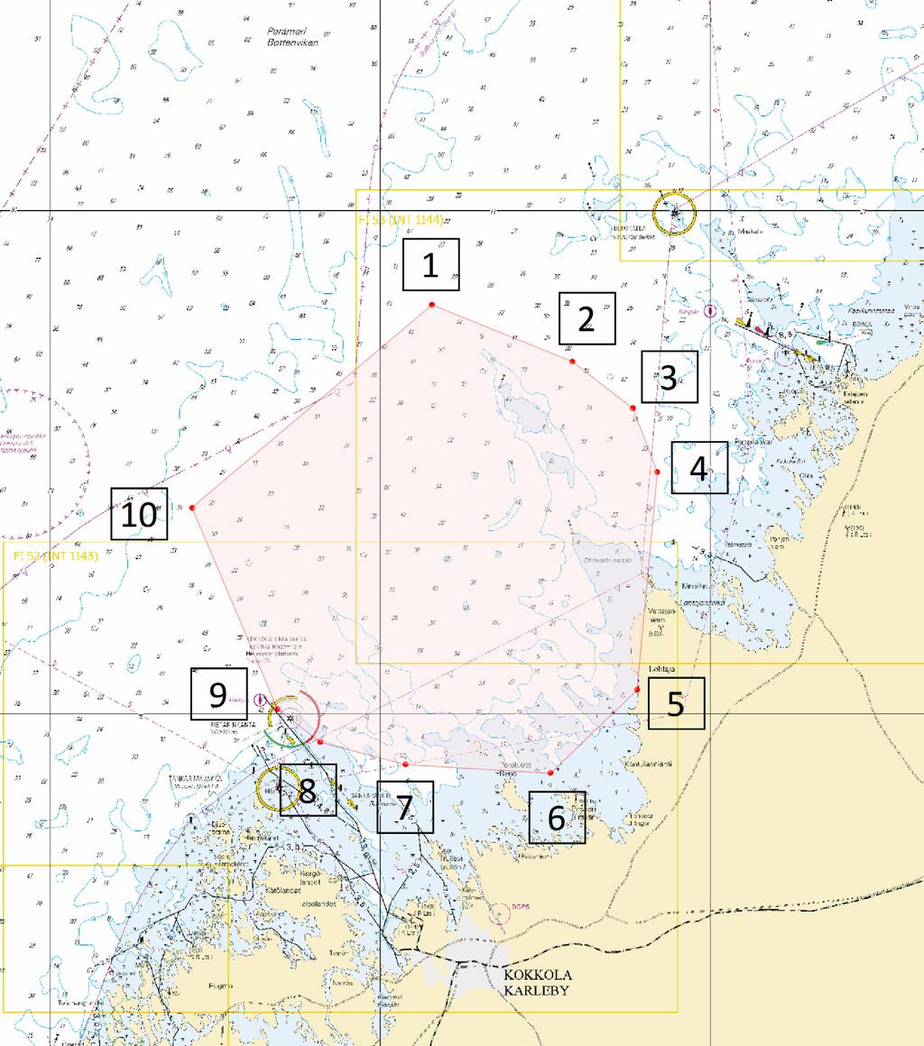 Kuva viitteeksi, karttaotteet ei merikartan mittakaavassa / Bild för referens, kortutdrag inte i sjökortets skala / Image for reference, chart extracts not to scale of chart (