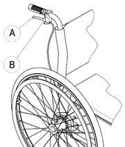 6.2 Jarruttaminen käytön aikana Kun pyörätuolilla liikutaan, jarruttaminen tapahtuu siirtämällä kelausvanteeseen voimaa käsistä.