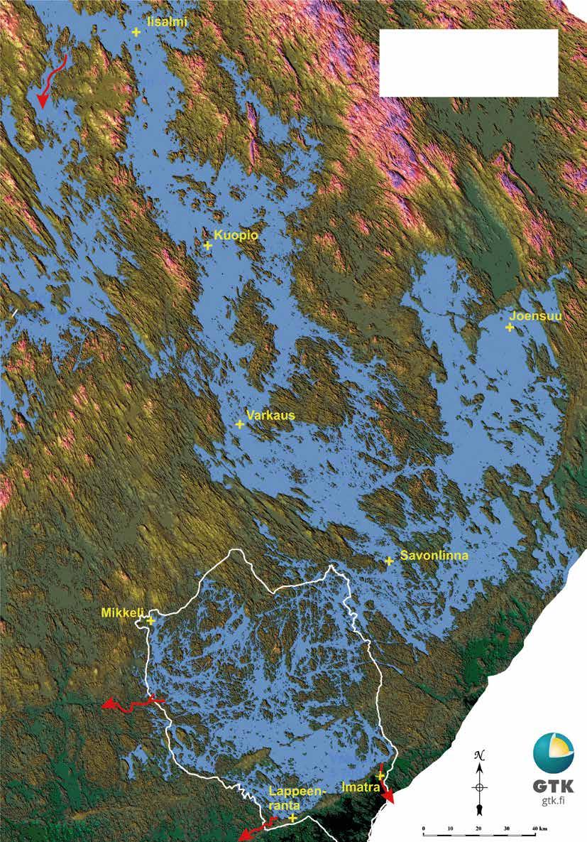 It left behind massive ice-marginal formations, the Salpausselkä ridges, which are visible even from space.