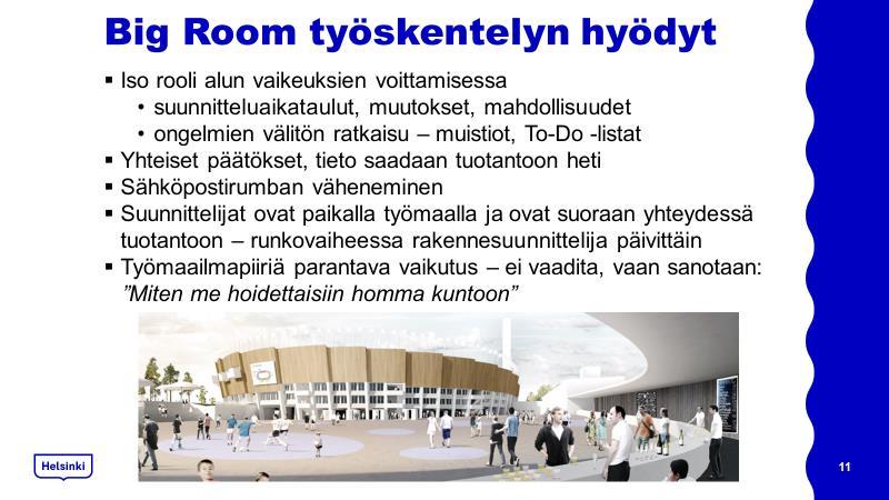 13 Jukka Lallo kertoi, että Olympiastadionin kohdalla on jo alusta asti jouduttu miettimään, miten varmistetaan monimutkaisen hankkeen eri osapuolten onnistunut yhteistoiminta.