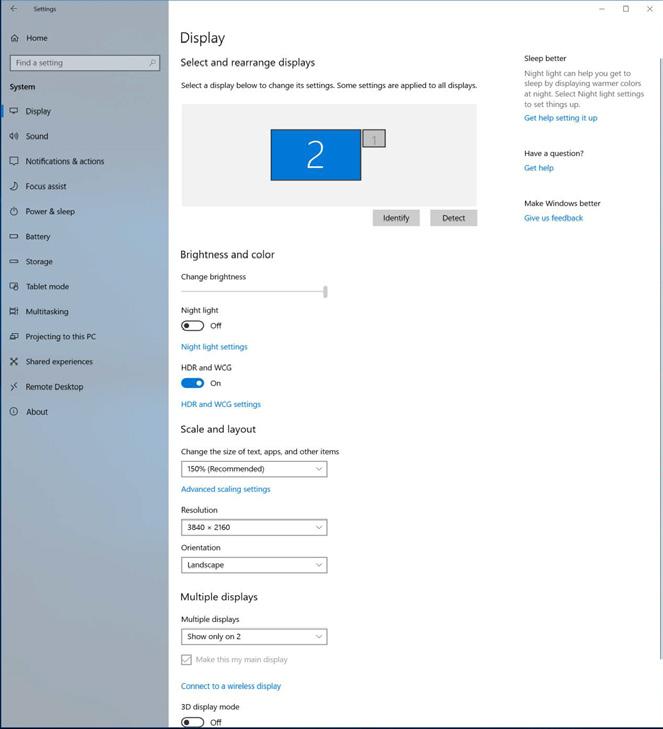 6. HDR 6. HDR HDR-asetukset Windows 10 -käyttöjärjestelmässä Vaiheet 1.