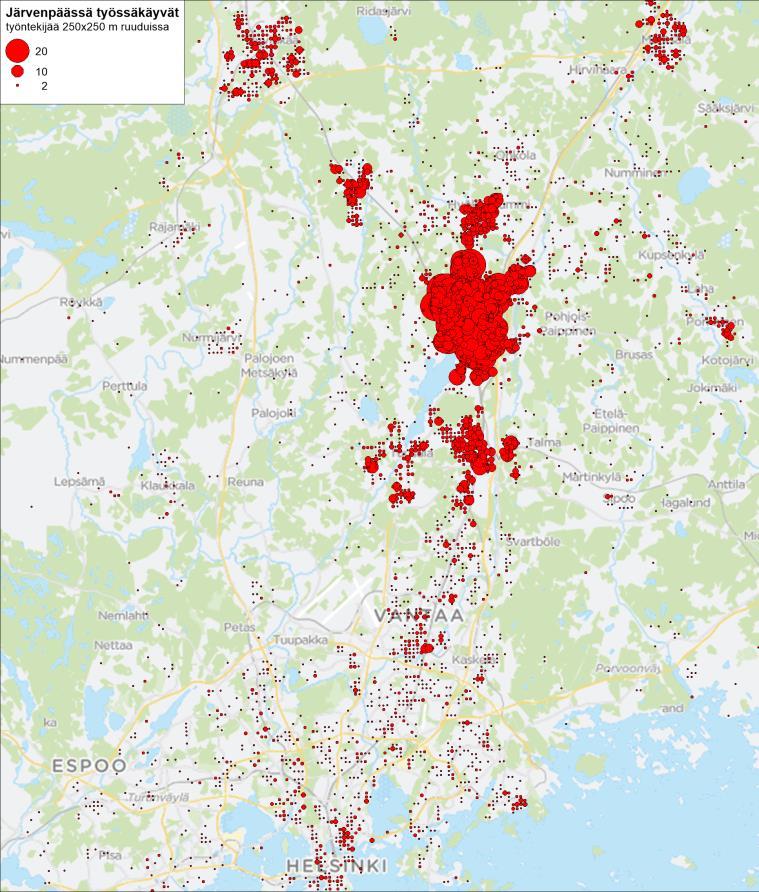 SYKE ja TK 2015 Järvenpää 5 274 Helsinki 759 Vantaa 517 Espoo+Kauniainen 172 Tuusula 1 089 Kerava 538 Sipoo 150 Kirkkon.