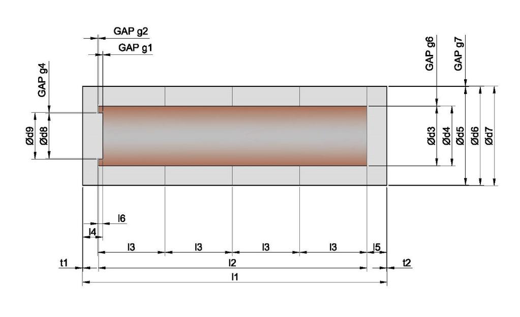 70 The figure shows that with nominal drift diameter (1.85 m) and nominal distance block dry density (1,712 kg/m 3 ) the saturated density of the buffer is 1,992 kg/m 3.