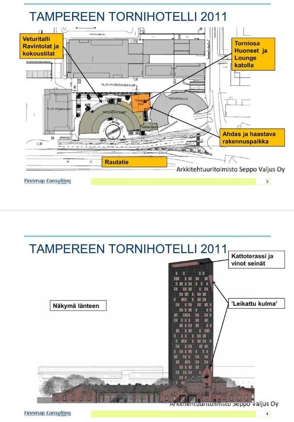 Tornihotelli Tampere 2008 2012-2014 Pitkä hankevaihe vaihtoehtoja monta Tuoteharjoittelua Pinnat, raudoitus, liitokset, erikoisosat Kuivaketju