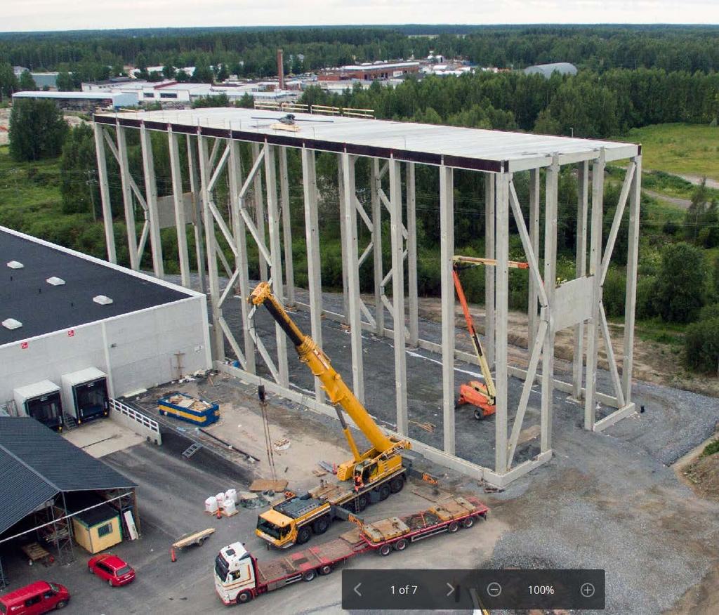 Korkeavarasto Tactic Pori Elementtitoimitus Oulu Pori VR Asennus 9 pv, sis.