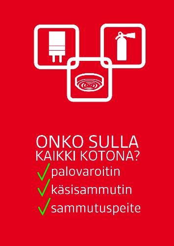 ALKUSAMMUTUSKALUSTO Hanki sopivat alkusammutusvälineet ja opettele käyttämään niitä.