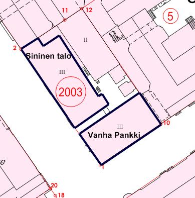 28 Kuva 54. Rakennusten sijainnit tontilla 2003.