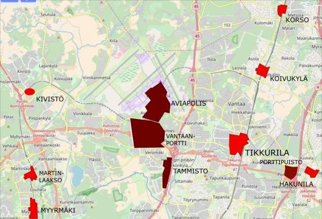 Vantaan keskusten elinvoimalaskenta 2018 Vantaan keskustat ja kaupan keskittymät elinvoimalaskennassa