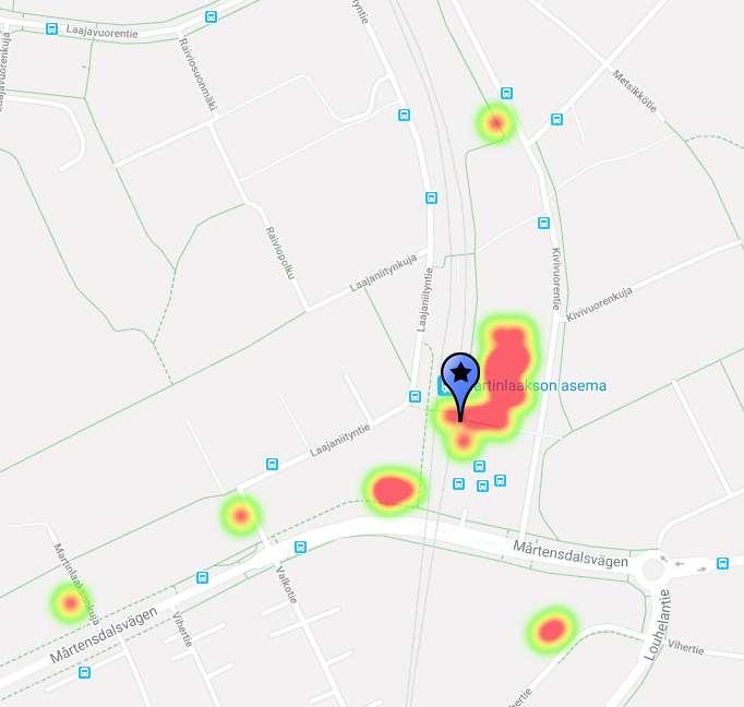 Voimakartta ja huomioita: Martinlaakso 2018 Junaradan