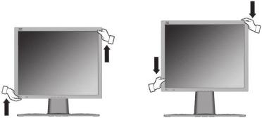 Vaaka- ja pystytilat The LCD display -näyttöä voi käyttää joko vaaka- tai pystytilassa.