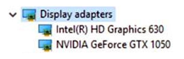 Intel HD Graphics -ohjain Tarkista laitehallinnasta,