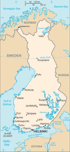 Tässä näet Suomineidon eli isänmaamme Suomen. Missä Sinä asut?