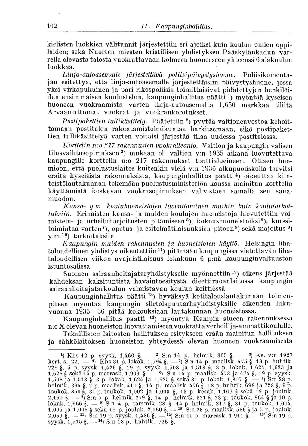102 II. Kaupunginhallitus.