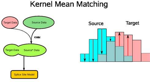 Domain Adaption Methods Idea: Match mean of source and target by reweighting examples Higher-order moments defined by mean when using a