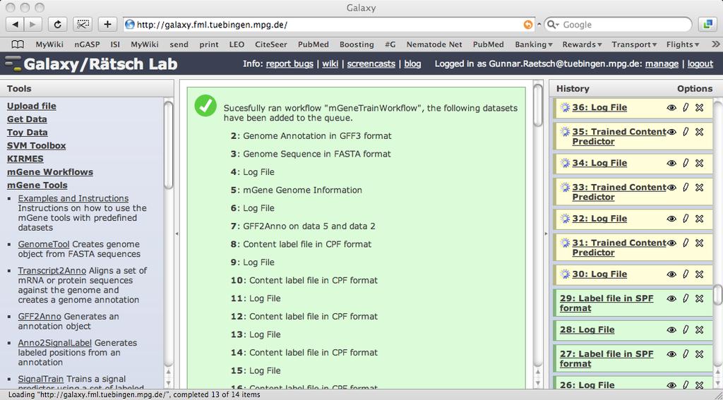 mgene.web: Gene Finding for Everybody ;-) mgene.org/web [Schweikert et al.