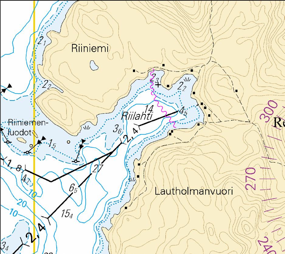 Kuva viitteeksi, karttaotteet ei merikartan mittakaavaa / Bild för referens, kortutdrag inte i sjökortets skala / Image for reference, chart extracts not to scale of chart ( FTA,