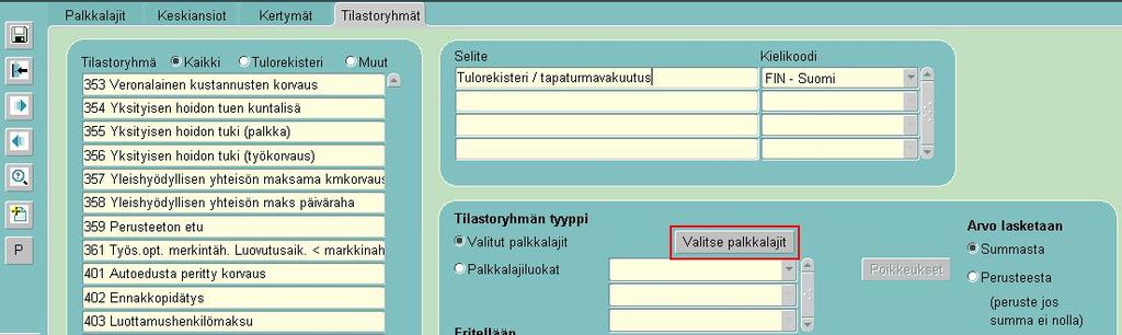 haluttu kieli. Tämän jälkeen napsautetaan Tallenna -kuvaketta ( ). 3.