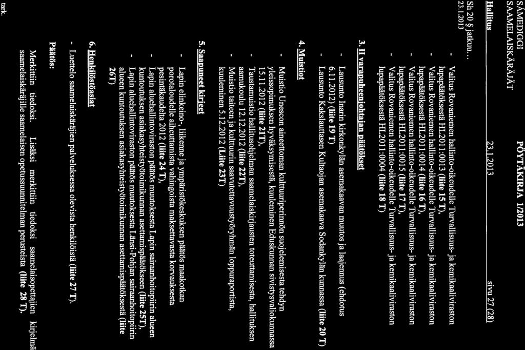 SÄMEDIGOI PÖYTÄKIRJA 1/20 13 Hallitus sivu 27 (28) Sh20 jatkuu.