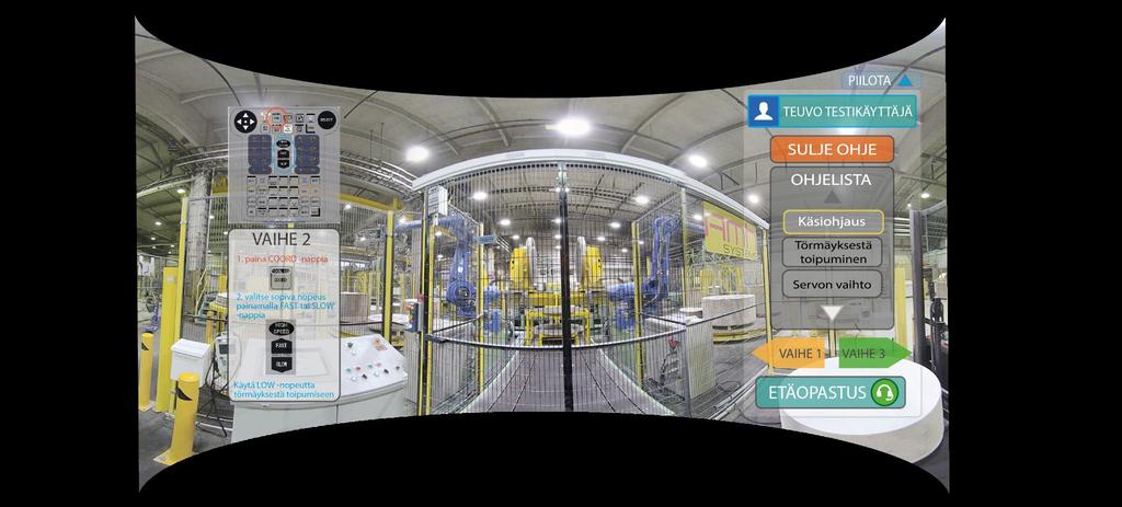 StoraEnso/Efora case Ohjeistusnäkymä (alkuperäinen hahmotelma) Käyttäjä voi edetä ohjeen