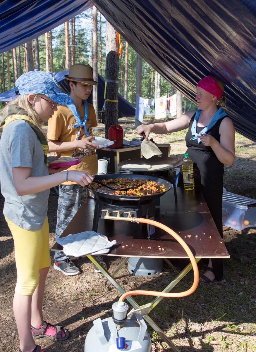 Lounaalla syötiin tortilloja,