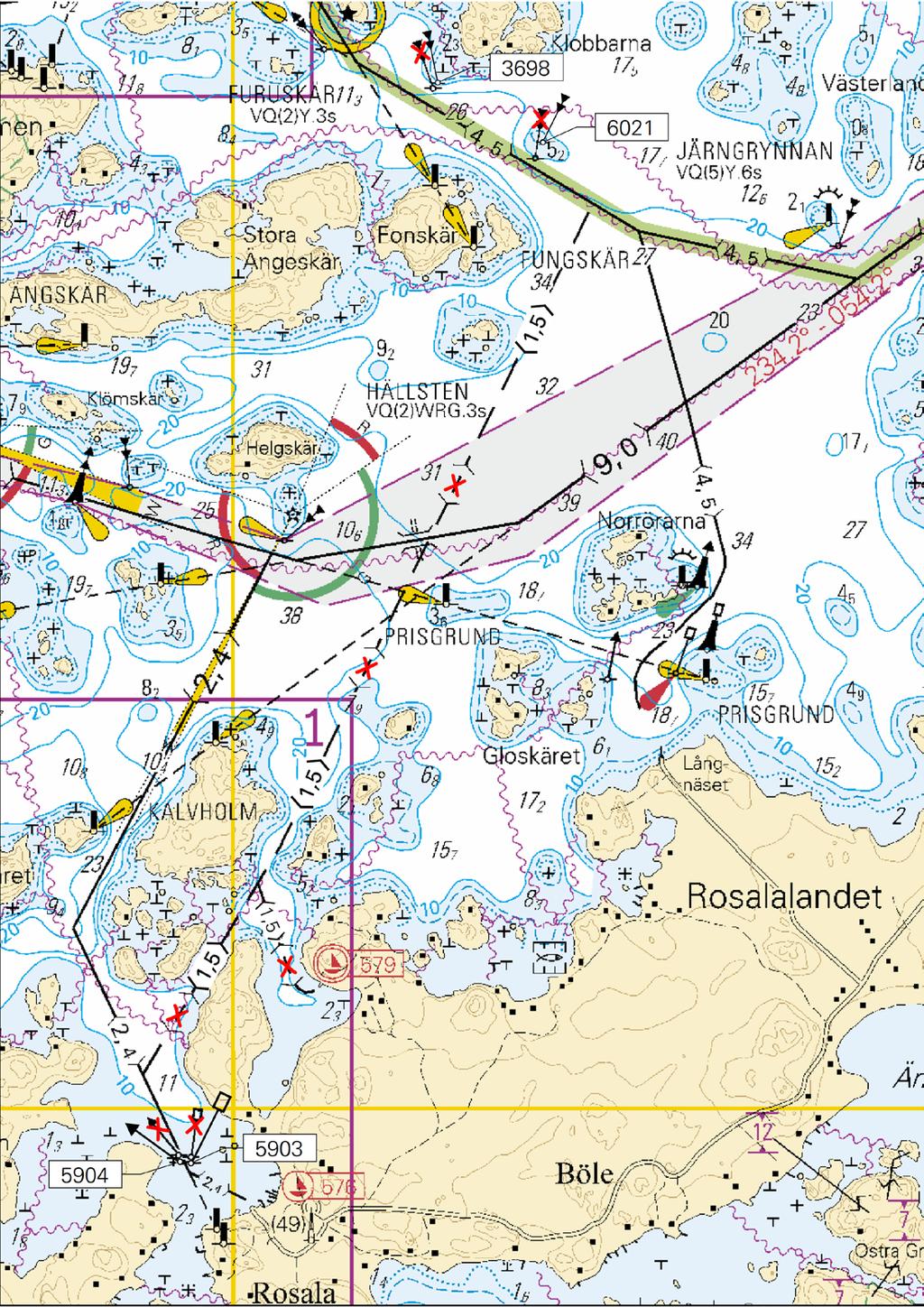 ( Traficom, Helsinki/Helsingfors 2019 ) Tm/UfS/NtM 11 20.04.2019 *77 /2019 (2019-04-18) Suomi. Saaristomeri. Kemiönsaari. Högsåra. Lövö. Turvalaitteet.