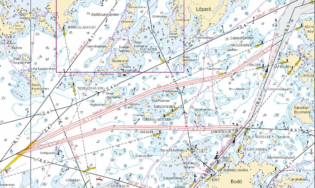 ( Traficom, Helsinki/Helsingfors 2019 ) Tm/UfS/NtM 5 20.2.2019 *27 /2019 (2019-02-20) Suomi. Suomenlahti. Porvoo. Kalvön väylä (7.0 m). Väylänosa on avattu liikenteelle. Väylät Finland. Finska viken.