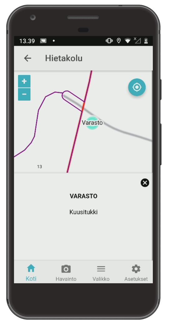 karttamerkintöjä voidaan