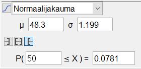 05. Olkoon X satunnaismuuttuja, joka kuvaa pussissa olevien makeisten yhteispainoa (grammoina).