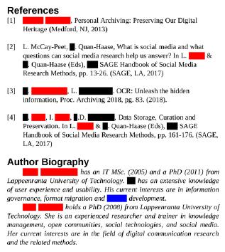 Analysaattorimme toimii tällä hetkellä pdf-tiedostojen kanssa ja tunnistaa siitä kuvassa 1 esitettyjen asioiden lisäksi myös sähköpostiosoitteet, URL-osoitteet, suomalaiset yritystunnukset,