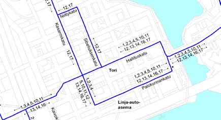 HÄMEENLINNAN LINJA-AUTOASEMA JA KESKUSTA HÄMEENLINNAN RAUTATIEASEMA Palokunnankatu Pysäkki A linjat 4, 5, 5L, 10, 10T, 11 Pysäkki B linjat 2, 2U, 14, 16, 17 Pysäkki C linjat 1, 3, 4, 11, 12 Pysäkki D