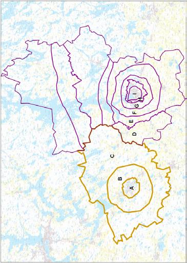 VYÖHYKKEET VYÖHYKKEET LAHTEEN E F G I H D A = 1 Kanta-Hämeenlinnan alue B = 2 Kanta-Hämeenlinnan ympäristö Parola, Turenki, Renko ja Eteläinen mukaan lukien C = 3 muu Hämeenlinnan seutu Lisäksi