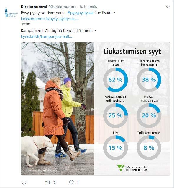 Kampanjaa varten laadittiin tiedotteet suomeksi ja ruotsiksi