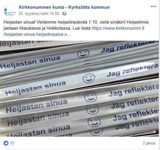 Heijastinten jako Liikenneturvallisuustyöryhmän jäsenet