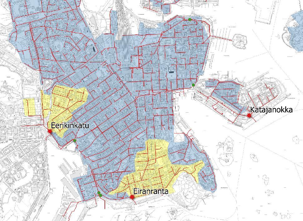 Mallin kalibrointi Mittaukset aloitettiin 2018 Mittarit: 4 pinta 2 virtaus pumppaamodata tutkadata ja Kaisaniemen mittausdataa 1.