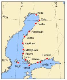 Meritulvakarttojen vedenkorkeudet mareografeilta (IL) Toistuvuus 1/2 1,46 1/5 1,65 1/10 1,84 1/20a 2,02 1/50a 2,27 1/100a 2,46 1/250a 2,71 1/1000a