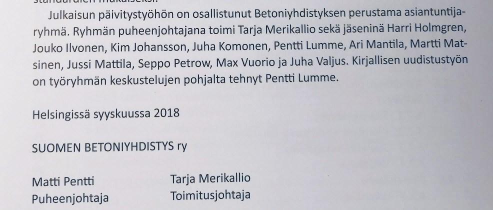 710 2# a Suomen betonilattiayhdistys, e kirjoittaja. -Julkaisu on saanut alkunsa tai julkaistaan yhteisön toimesta.