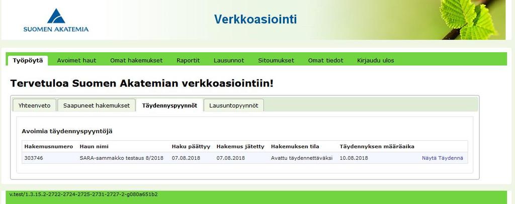 4. Konsortiohakemuksen täydentäminen hakuajan päättymisen jälkeen Konsortiohakemuksessa täydennyspyyntö voi koskea konsortion johtajan ja/tai osapuolen hakemusta.