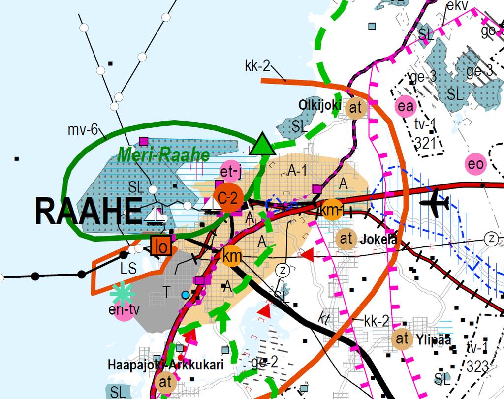 4 SUUNNITTELUTILANNE Maakuntakaava Suunnittelualueella on voimassa Pohjois-Pohjanmaan maakuntakaava, joka on vahvistettu ympäristöministeriössä 17.2.2005 ja se on saanut lainvoiman 25.8.