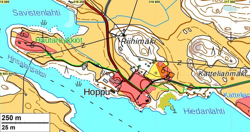 Yllä tutkimusalueen länsiosa ja alla alueen itäosa.