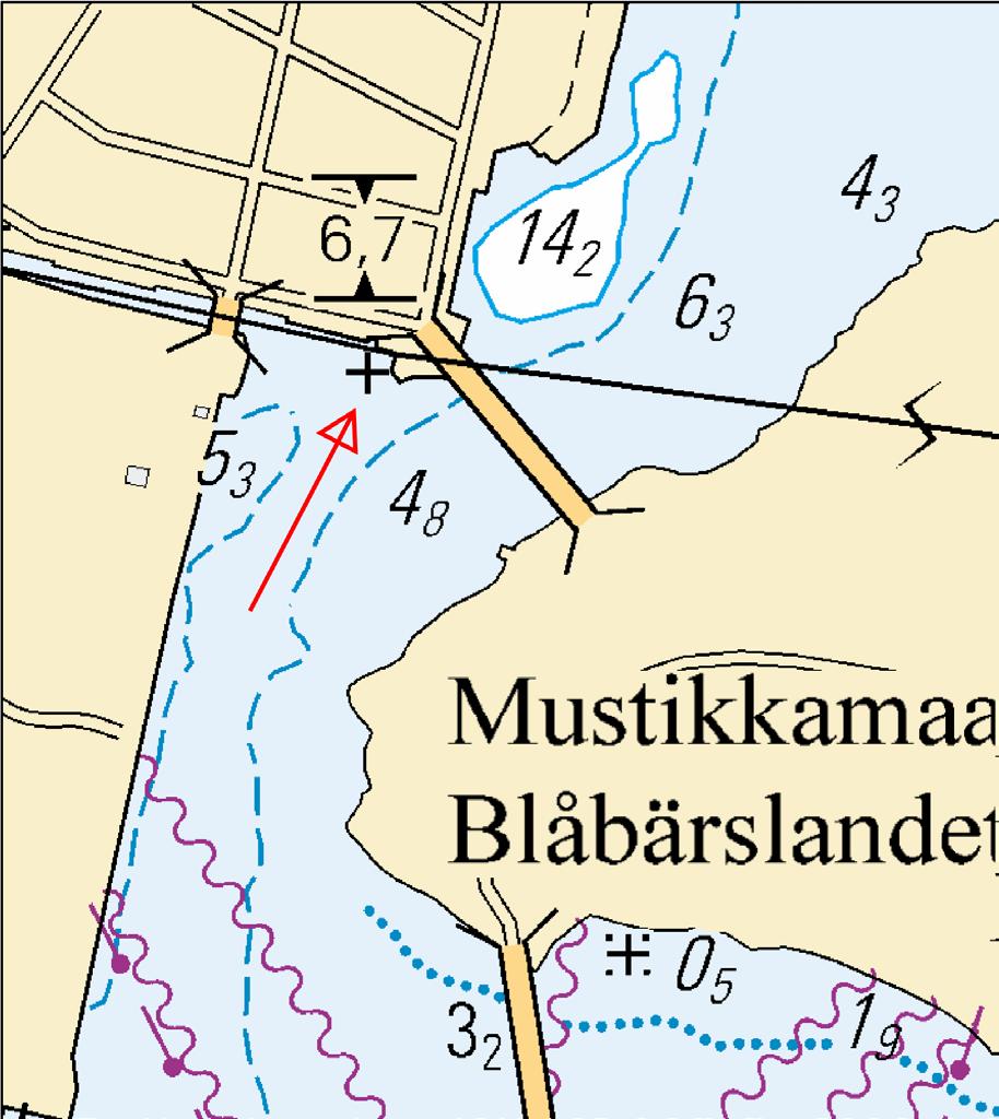 *157 /019 (019-07-10) Suomi. Suomenlahti. Helsinki. Kalasatama. Syvyystiedot Finland. Finska viken. Helsingfors. Fiskehamnen. Djup Finland. Gulf of Finland. Helsinki. Kalasatama. Depths 191 (INT 1159) 156 /019 A66 156 /019 B66 156 /019 1 191, A66, B66 Vedenrajassa oleva kivi Sten nära vattenytan Rock awash 60 10.