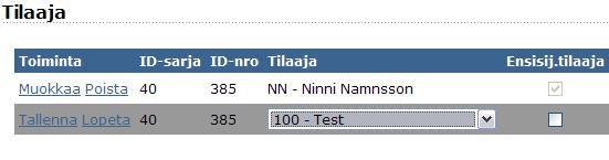 TALOUSHALLINTO 10(18) 1.4 Tilaajaa koskevat tiedot Neljännellä välilehdellä on tilaajaa koskevat tiedot. Kaikki tositteesseen liitetyt tilaajat ovat näkyvissä.