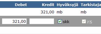 KL tarkoittaa kululajia. Se voi olla ulkoinen, sisäinen tai kustannuslaskennallinen. Kululajia voi muuttaa, jos esim.
