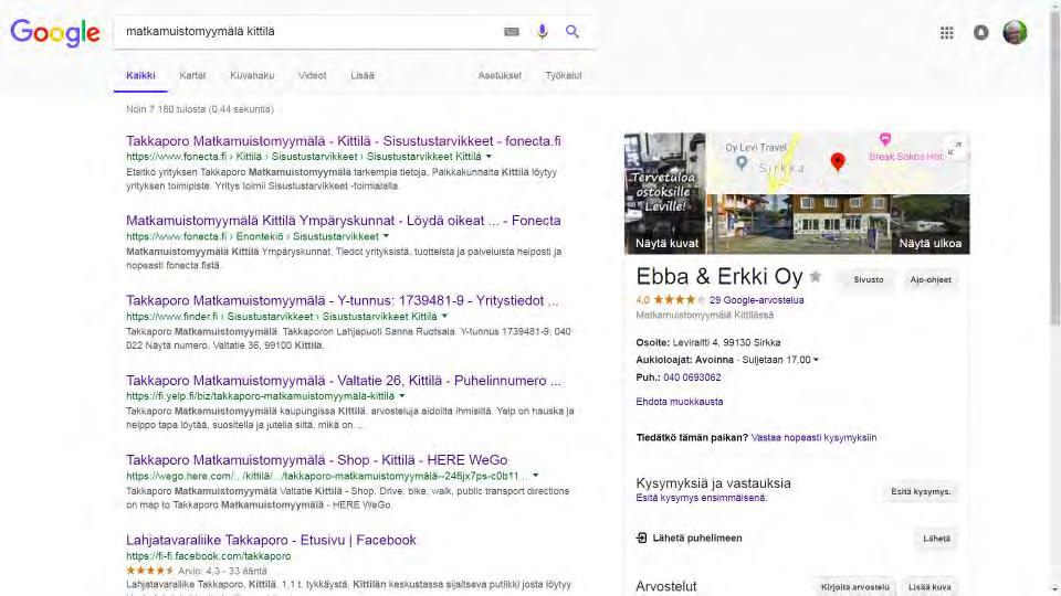 LÖYDETTÄVYYS HAKUKONEISSA Google orgaaninen haku / Maksuton mainonta