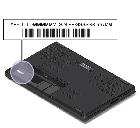 FCC- ja IC-laitehyväksyntä FCC- ja IC-laitehyväksyntätiedot näkyvät tietokoneessa olevassa tarrassa, joka on esitetty seuraavassa kuvassa.