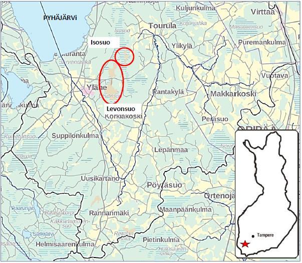 2 2. Turvetuotantoalue Reitolanrahka sijaitsee Pöytyän kunnassa Yläneenjoen Rannanmäenpuron (34.049) valuma-alueella.