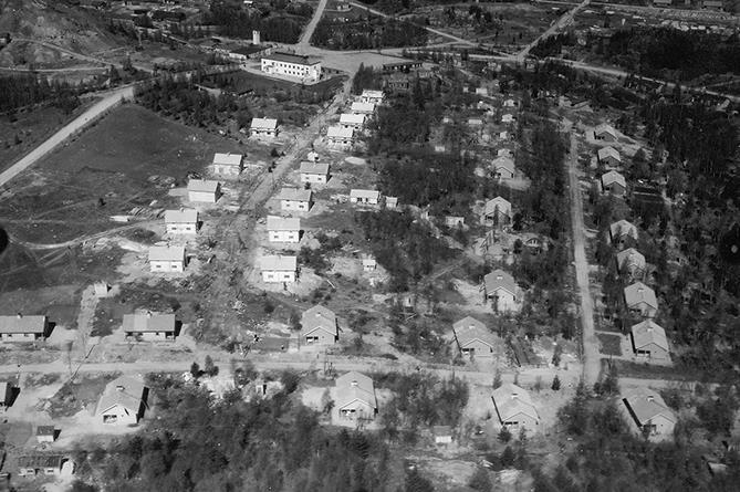 LIITE Vastavalmistunutta Räsälänmäen aluetta vuonna 1946.