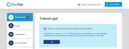 onko potilaalle jo annettu