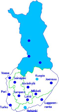 Finnvera Pohjois-Suomi Pohjois-Pohjanmaa, Keski-Pohjanmaa, Kainuu, Koillismaa, Lappi Toimipisteet Oulussa, Kajaanissa ja Rovaniemellä Vuosittain rahoitamme Pohjois-Suomessa noin 1000 uutta