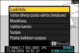 Kuvien lähettäminen Voit valita kuvia lähetettäväksi kameran toistovalikossa tai lähettää kuvia sitä mukaa kuin niitä otetaan.