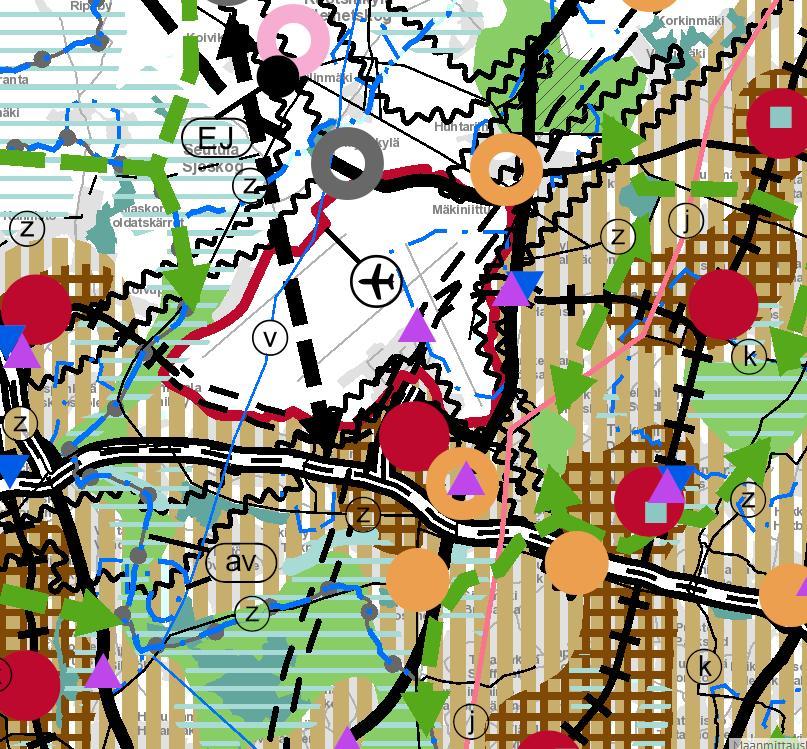 Alueella on joukkoliikenteen vaihtopaikka, liikennetunneli ja lentomelualueet 1 (Lden 55-60 dba) ja 2 (Lden yli 60 dba) sekä moottoriväylä.